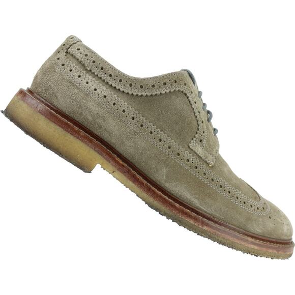 TO BOOT NEW YORK Men Dress Shoes Size 9.5 M Wingtip Grey Crepe-Sole 9442 main image 7